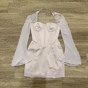 House of CB ‘Isra’ Crystal Satin Corset Mini Dress